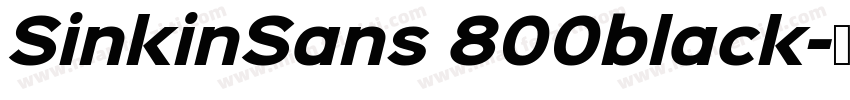SinkinSans 800black字体转换